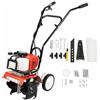 Levkitch Fresa da Giardino,Motozappa Motocoltivatore a Benzina per Scarificatore e Zappa per il Vostro Giardino Motozappa con Fresa a Denti Anteriore Larghezza di Lavoro 3-10cm Azione 30cm Coltivatore