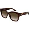 Gucci Occhiali da Sole GG1338S Havana/Brown Shaded 54/19/140 donna