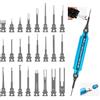 JRready ST5352-01 Strumento di Estrazione Pin Strumento di Rimozione dei Terminali Aggiornato con 1 ManigliaStoccaggio 26 Punte Ricambio Estrazione Pin per Deutsch AMP Te Molex Delphi JST JPT Harting