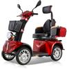ZVGREEN - DJ(x)-M1000S25 - Ciclomotore elettrico a 4 ruote - Mobilità per anziani - Scooter per disabili - Sedile girevole a 360° - Piantone dello sterzo regolabile-Rosso