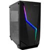 DeepGaming M235 - Custodia PC Micro-ATX e ITX con 2 x USB3.0, pannello laterale in vetro temperato, supporta fino a 7 ventole, grafica fino a 300 mm, RGB. Scatola PC Gaming Colore Nero