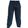 Gheri Pantaloni comodi in cotone leggero, con elastico in vita e tasconi, stile casual, estivi Plain Black Medium