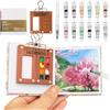 Yamobi 10 pezzi Mini Set di Acquerelli da Viaggio, Palette da Miscelazione Nano Portatile, Mini Scatola di Colori per viaggiare, Acquerelli Portatili per Adulti