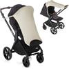 Jane Jané Telo Sole Passeggino UPF 50+, Universale Elastico, Traspirante, Protezione UV per Passeggino e Navicella, Beige