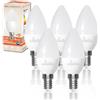 LED ATOMANT Confezione da 5 Lampadina LED E14 Candela C37 6W, Colore Bianco Freddo, 610 Lumen, Attacco sottile, Equivalente a quello tradizionale da 60W
