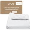 Coop Home Goods Ultra Luxe - Coprimaterasso in rayon viscosa derivata dal bambù, impermeabile, ipoallergenico, per letto singolo, colore: bianco
