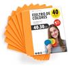OFITURIA Feltro Colorato per Artigianato, Fai-da-te, Progetti Scolastici, Scrapbooking, Cucito Creativo e Decorazioni 40x30cm (Arancione, 40 pz)