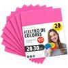 OFITURIA Feltro Colorato per Artigianato, Fai-da-te, Progetti Scolastici, Scrapbooking, Cucito Creativo e Decorazioni 20x30cm (Fucsia, 20 pz)