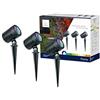 tint Set da 3 faretti da Giardino a LED Flores 13 W, plastica, 13W, Bianco-Colore (tonalità Bianca e Luce Colorata), dimmerabile, Zigbee, Funziona con Alexa, (404041)