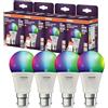 OSRAM Lampada LED SMART A60 forma lampadina B22D, 9W ZigBee 3.0, RGBW 16 milioni di colori, dimmerabile, controllo app, Alexa,4-Pack