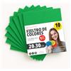 OFITURIA Feltro Colorato per Artigianato, Fai-da-te, Progetti Scolastici, Scrapbooking, Cucito Creativo e Decorazioni 20x30cm (Verde, 10 pz)