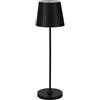 Eglo Lampada da tavolo Cabozo a LED per esterni, lampada touch dimmerabile, luce per esterni senza cavi con porta USB, plastica nera, luce bianca calda, IP44