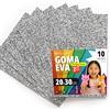 OFITURIA Fogli di Gomma Eva Glitterata per Lavoretti Creativi, Progetti Scolastici, Scrapbooking e Decorazioni Artistiche 20x30cm (Argento Glitterato, 10 pz)