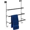 Amazon Basics Portasciugamani da sopra la porta, Nero, 49 x 17 x 63 cm