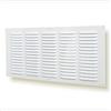 Nordborn Griglia di ventilazione in metallo da 50 x 25 cm, con zanzariera (50 x 25 cm, colore bianco)
