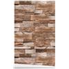 ICYEHAO Carta da Parati Pietra, 44.5 x 500 cm Carta Parati Effetto Mattone e Pietra Marrone Brunastro Pellicola Adesiva per Mobili,Camera da Letto,Soggiorno,Bagno,Cucina