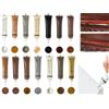 ZLXFT Kit Riparazione Legno Stucco,14pcs Kit Per La Riparazione dei Mobili,Kit Riparazione in Laminato,Kit di Riparazione di Pavimenti in Legno,Kit Riparazione Mobili in Legno di Graffi
