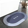 LIMNUO Tappeto da Bagno Antiscivolo con Igroscopicità,Tappetini da Bagno,Tappetini da bagno antimuffa ad asciugatura rapida,Tappeto Assorbente Lavabili Bath Mat-Quick Dry (Blu, 60x40cm)