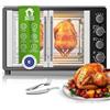 TurboTronic By Z-LINE TurboTronic - Mini forno con ventilazione, 45 l, nero, 2000 W, girarrosto, timer, mini forno, pizza, teglia da forno, illuminazione interna