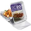 Matana - 20 Grandi Vassoi in Alluminio per Arrostire, Cuocere con Coperchio Facile e Sicuro, Sicuri per il Forno e il Congelatore - 32x26cm (2350ml) - Vassoi per Buffet con Coperchi
