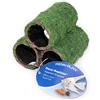 Penn-Plax Hideaway Tubi Decorazione Acquario Aspetto Realistico con Verde Muschio Like Texture