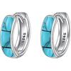 YFN Orecchini a cerchio di turchese in argento sterling Orecchini di turchese Gioielli per le donne