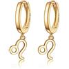 MARLION JEWELS Orecchini cerchio da donna in argento 925 con i segni zodiacali. Set Orecchini cerchio con finitura in argento sterling o oro 18 carati ideali per regalo (Placcato oro, Vergine)