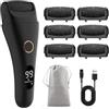Banral Rimozione calli elettrico - Callus Remover elettrico con 3 ingranaggi, 6 rulli di ricambio, lima impermeabile per talloni screpolati, rimozione della calli (nero-6)
