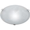 Trio Leuchten Trio 6105011-01 Diametro di Cristallo Plafoniera, max. 40 W, 230 V, 30 cm, E27, Alabastro Bianco, led
