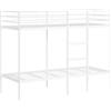 vidaXL Letto a Castello Senza Materasso Bianco 75x190 cm in Acciaio, Struttura Letto, Rete Letto, mobili Camera da Letto, Letto a soppalco