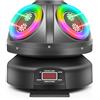 Littleboyny Luce da discoteca per feste, Moving Head, LED RGB, proiettore DJ, controllo musicale, DJ, effetto DMX, per KTV, riunioni di famiglia, matrimonio, compleanno, Halloween (T100)