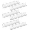 Dezzer 6 Pacchetti Scaffale in Vinile Acrilico, (30,2 L x 4 W x 4 H cm) Clear Acrylic Album Record, Scaffali a Muro e Mostra i Tuoi Record LP Preferiti in Stile
