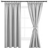 DWCN Tenda oscurante con arricciatura, tende con nastro arricciato, tende termiche spesse per protezione dal freddo con fiocchi per tende, tende per cameretta con sistema a binario, 160 x 140 cm (A x