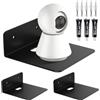 WAVATA Piccola mensola da parete nera in metallo, set da 3, mini scaffalature sospese senza forature, per bagno, soggiorno, camera da letto, cucina, ufficio