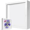 Bangbobi - Cornice 3D Profonda da riempire, Cornice per Oggetti con Spazio per opere d'Arte Fai-da-Te, Cornice Bianca 20x20 cm per Foto, Collage, Bouquet da Sposa, Decorazione murale