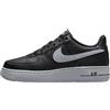 Nike Air Force 1 Big Kid (HQ3807-001, Nero/Grigio lupo), Nero Grigio Nero Lupo Grigio, 23.2 cm