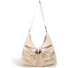 CORIOS Oxford Borse Messenger da Donna Impermeabile Casuale Borsa a Spalla a Tracolla Multifunzionale Borsa a Mano Viaggi Shopping Lavoro Uso Quotidiano Tote Beige