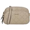 Liu Jo Borsa a tracolla in pelle sintetica con design in rilievo, colore beige, chiusura con cerniera