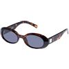 Le Specs Work It! - Occhiali da sole da donna con montatura ovale ad alta protezione UV, Smoke Mono Polarizzato/Dark Tort, Taglia unica