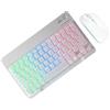 Generic Set tastiera e mous wireless iluminati | Tastiera retroilluminata a 7 colori con mous ricaricabile | Tastiera sottile ed ergonomica per tablet, laptop, PC | Perfetto per ufficio, scuola, giochi, af
