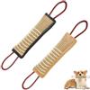 QINGYIWL 2 pezzi Salsiccia da Mordere per Cani in Iuta da Addestramento con 2 Manici, Giochi per Cani Rotolo in Iuta da Masticare Per l'addestramento o Per il Gioco, Lunghezza 30 cm(B)
