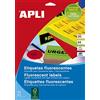 APLI 015076 Confezione da 280 etichette laser/copieur 99,1 x 38,1 mm giallo fluo