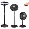 Wintem Ventilatore a Piantana 70W con Lampada LED Integrata - 5 Pale, 4 Velocità, Timer & Telecomando - Oscillante, Silenzioso, Altezza Regolabile - Ideale per Casa e Ufficio