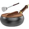 Generico Pentola In Ghisa, Pentole Da Cucina In Ferro Antiaderente, Padella a Fondo con Coperchio e Wok Cinese Per Piani Cottura Elettrici e Tutte Le Stufe