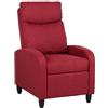 Totò Piccinni Poltrona MADRID Relax Reclinabile Push Back con Poggiapiedi Imbottita Confortevole (Tessuto Bordeaux)