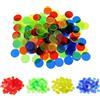 RDNKVB 200 Pezzi Colorate,da Bingo,contatori di plastica Che contano fiches Fiches segnalini di Gioco matematici Trasparenti,conteggio e Giocattoli matematici con Una Scatola di immagazzinaggio