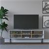 Hanah Home Supporto per TV, melammina, Quercia Bianca, Taglia Unica