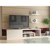 Hanah Home Supporto per TV, melammina, Bianco, Taglia Unica