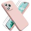 Ikziwreo Cover per Honor 400 Lite 5G,Custodia in Silicone Morbido TPU Liquido,Case Protettiva Gomma Antiurto - Rosa