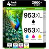 Q-image 953XL 953 Cartucce compatibile per HP 953XL Multipack Compatibile per HP Officejet Pro 7720 7740 8715 8210 8710 7730 8216 8218 8718 8719 8720 8725 8730 8740 (4-Pack)